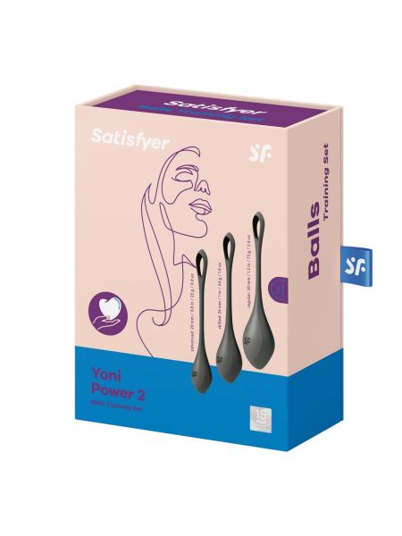 Kulki gejszy progresywne Satisfyer Yoni Power 2 czarne